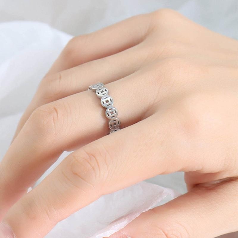Five Emperors Coin Ring Men and Women Thai Silver Retro Trend Ethnic Style Indexes Finger Ring Jewelry US Size 5-11