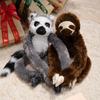 Mother and son chimpanzee doll plush toy little monkey sloth doll girl company soothing doll