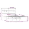 Metal Bed Frame Without Mattress Sonoma Oak Finish 120 X 190 Cm