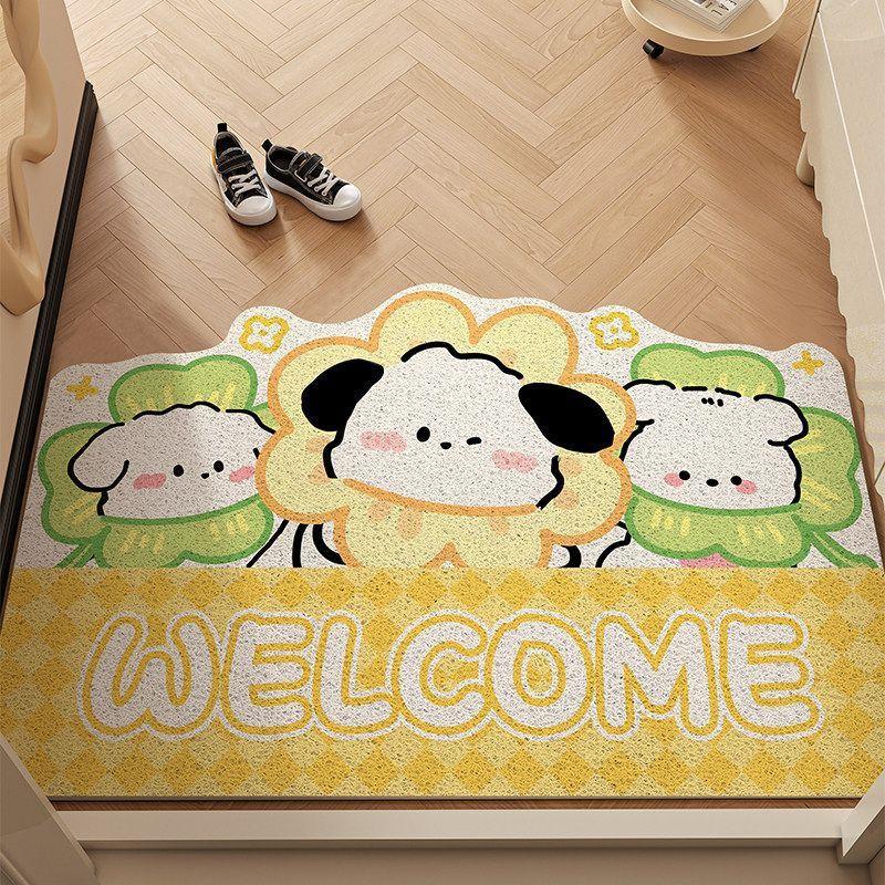 Cartoon Entry Silk Circle Floor Mat Cute Little New Entrance Door Porch Non-Slip Door Mat Can Be Cut Carpet