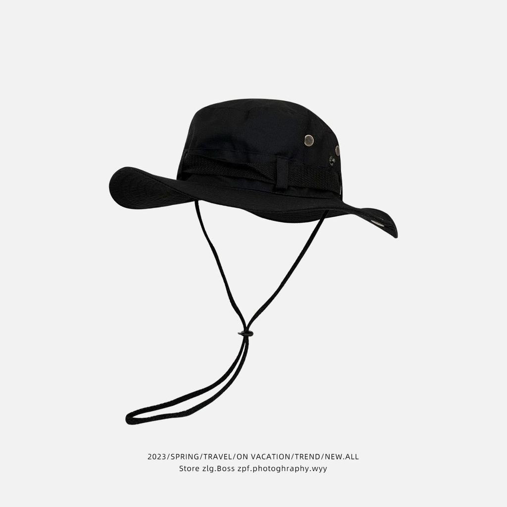 Men's & Women's Spring/Summer Wide Brim Denim Hat: Sun Protection for Camping, Fishing, and Outdoor Travel