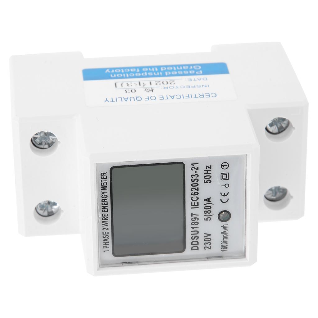 DDSU1897 1-Phasen-2-Draht-Energiemessgerät, intelligenter digitaler elektrischer Energietester, 230 V