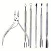 Nail Professional Stainless Steel Nail Cutter Scissor Nippers Muti Cuticle Pusher Remover Nail Care Manicure Tools