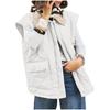 Women's Fashion Color Sleeveless Vest with Notched Lapel, Button Front and Pockets
