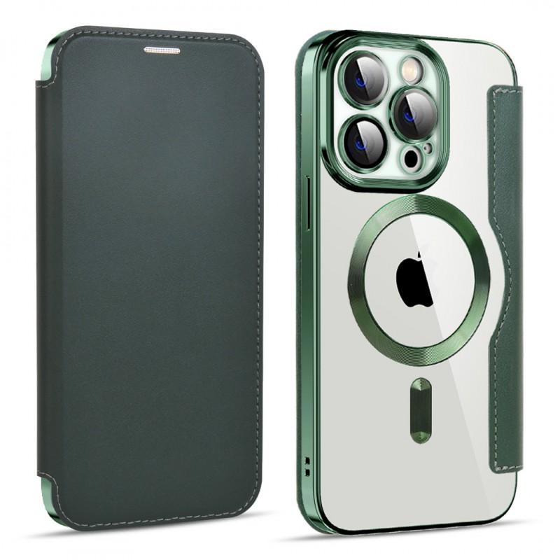 Magnetic Flip Phone Case With Card Slots IPhone 17 Pro Max Full Coverage TPU Leather Hybrid Cover