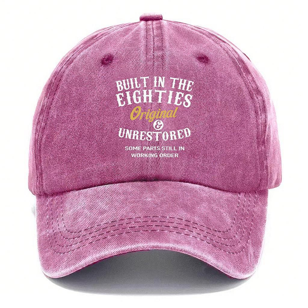80er Jahre Baseballkappe - gewaschen & verwaschene Dad Hat - Unisex trendige Entenbillenmütze