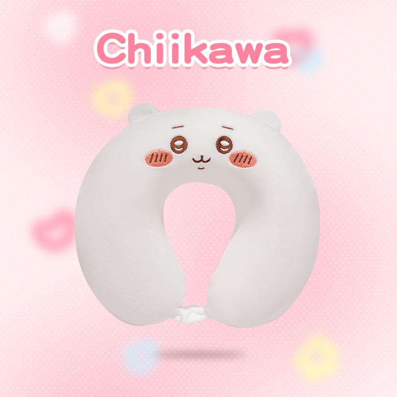 

Подушка-подголовник из пены с эффектом памяти, мультяшная Chiikawa, U-образная, Hachiware, портативная, удобная, дорожная подушка, для сна, для офиса, для детей, для взрослых, моющаяся 30x28cm