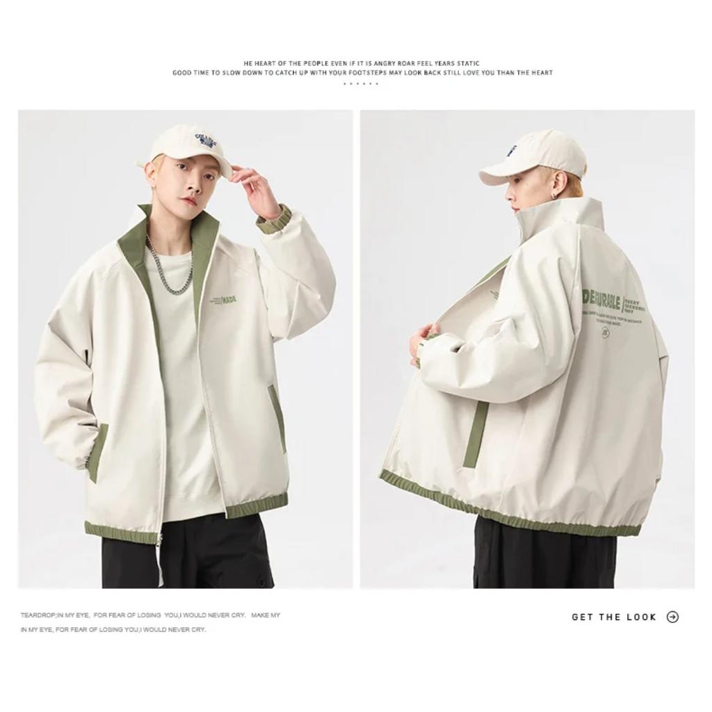 ZYLLO New Jacket Two-sided Long Sleeve Outdoor Men Coats Women Reversible Windproof Coats Splashproof Double-Sided Jackets Couple Top