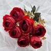 Artificial Rose Bouquet For Wedding Decor And Photography Props With Silk Fabric Material