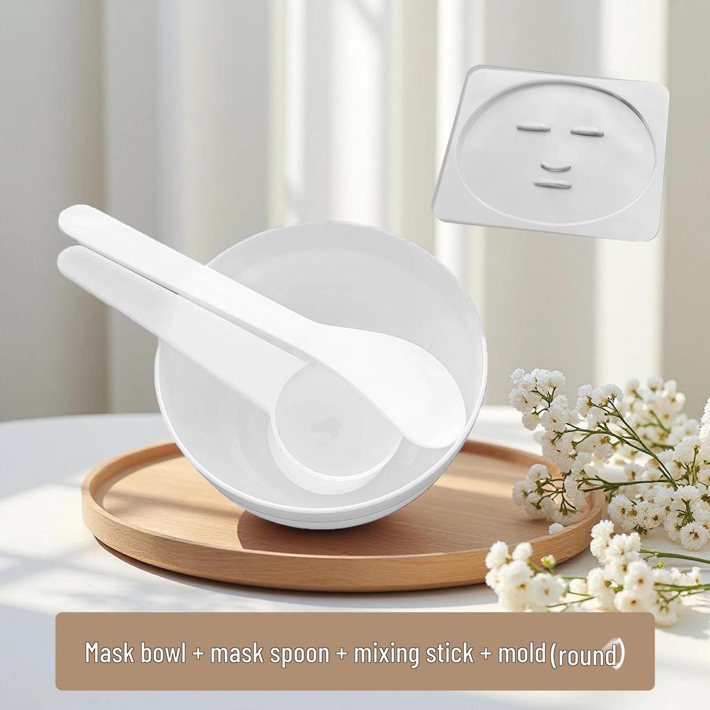 Set di Strumenti di Bellezza Fai da Te: Ciotola per mescolare, Bastoncino per maschera, Cucchiaio dosatore, Pennello in silicone, Ciotola in silicone