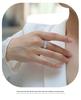 Moissanite S925 Sterling Silver Light Luxury Women's Multi-layer Ring with Niche Design (Non-fading)