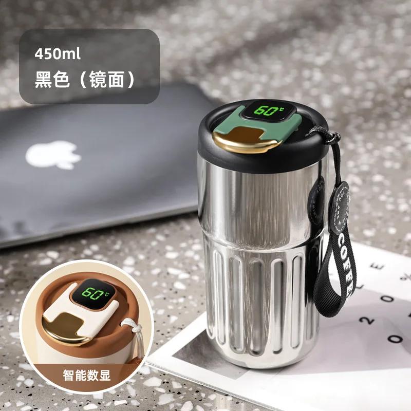 Thermos Cup Ladies Stainless Steel Portable Coffee Insulated Cup Long Term Heat Preservation Cold Insulation