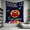 Among Us Custom Name Wall Tapestry Aesthetic Wall Hanging Printed Fabric Blanket Decorative Tapestries for Bedroom Living Room Home Decor