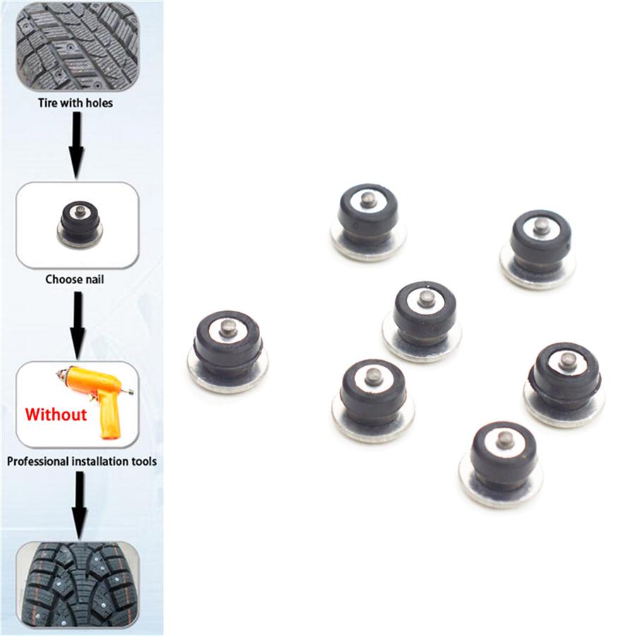 Car Tires Studs Spikes Wheel 12x8mm Snow Chains For Car Vehicle Truck Motorcycle Tires Winter Universal 100pcs/set Aluminum