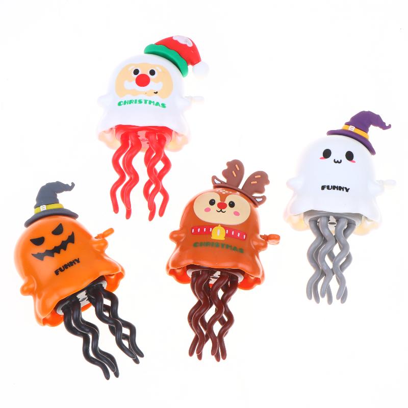 Christmas Wind Up Toys Creative Magic Twisting Dancing Santa Elk Prank Toys for Kids Xmas Classroom Rewards Prizes Gifts