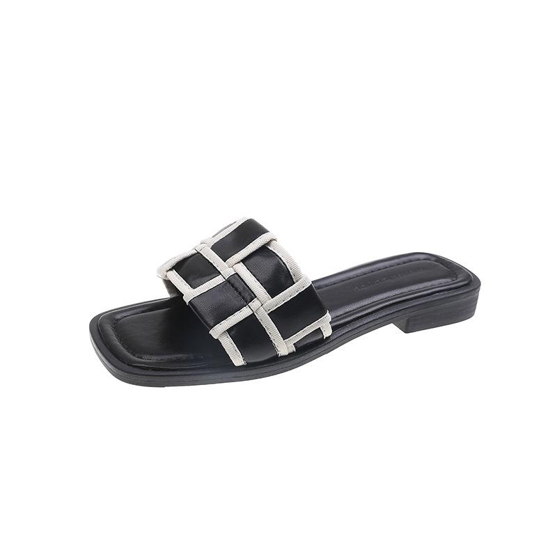 Summer Footwear Sandals Flat Slippers Woven Open-toed Comfortable Beach Slippers
