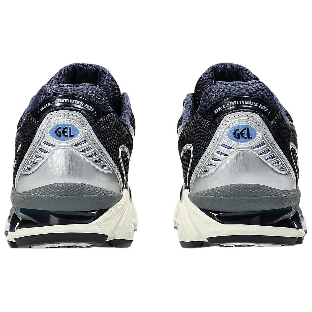 New Asics GEL Nimbus 10.1 Cushioned Slip Resistant Abrasion Resistant Low Top Running Shoes Unisex Silver Black 1203A543-003