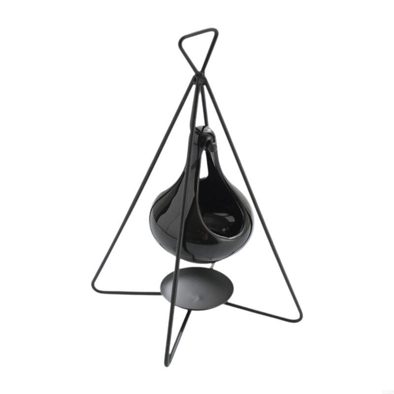 62KD Aromaic Wax Melter with Metal Stand Ceramic Holder for Home and Office Relaxation Tealight Wax Warmer