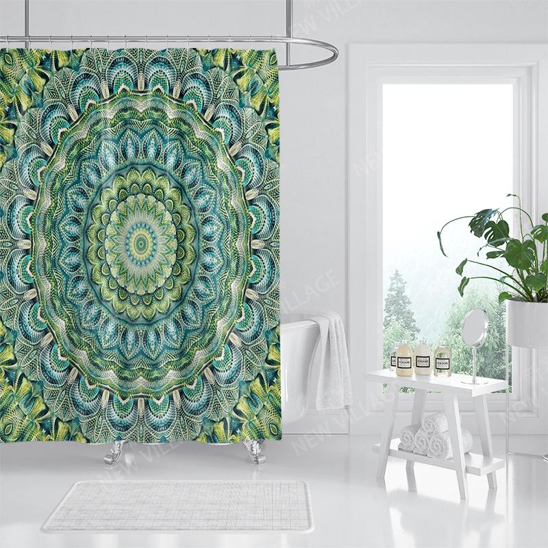 Vattentätt tygduschdraperi Badrumsdraperitillbehör Baddraperi 180x200cm 240*200cm bohemisk dekoration vintage mandala