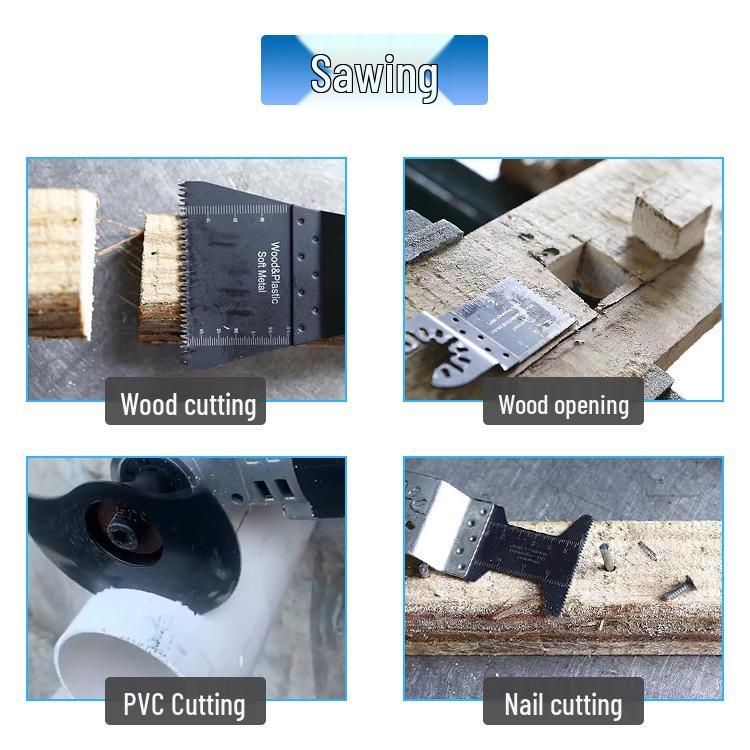 Universal 100PC Saw Blade Set: Woodworking, Plastic & PVC Cutting, Half-Round Grinding, High-Carbon Steel, Straight Saw Blades