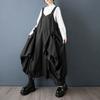 DIMANAF 2025 Autumn Women Plus Size Casual Long Dress Loose Fashion Lady Sleeveless Solid Black Maxi Dress