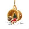 Christmas Dog Hanging Ornament, Statues with Hats, Car Interior Ornament