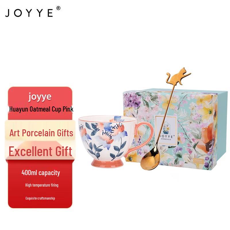 JOYYE Flower Rhyme Ceramic Cereal Cup