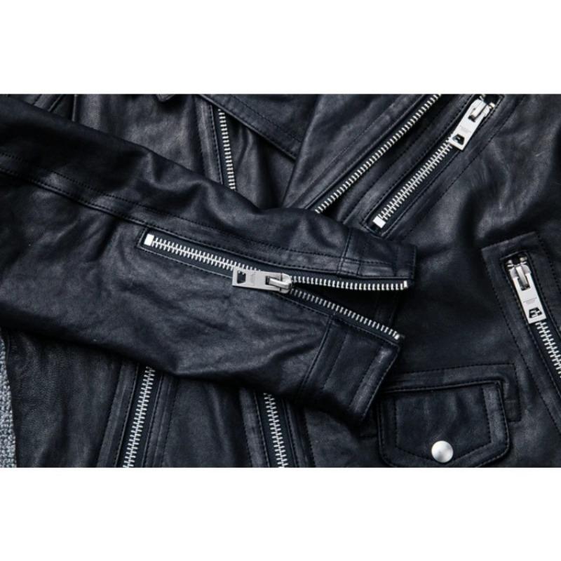 Chinese Size Soft Thick Sheepskin Genuine Leather Jacket Men Motocycle Biker Jackets Men Leather Jacket Riding Coat Winter Clothes Autumn