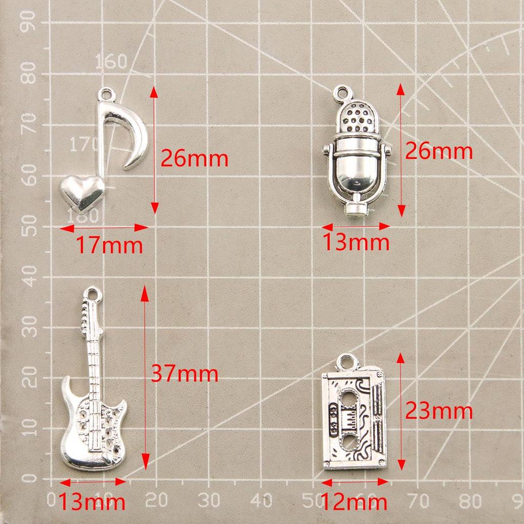 Retro Multi-Instrument Antique Silver Pendant Handmade Necklace Bracelet – Creative Accessories Boutique