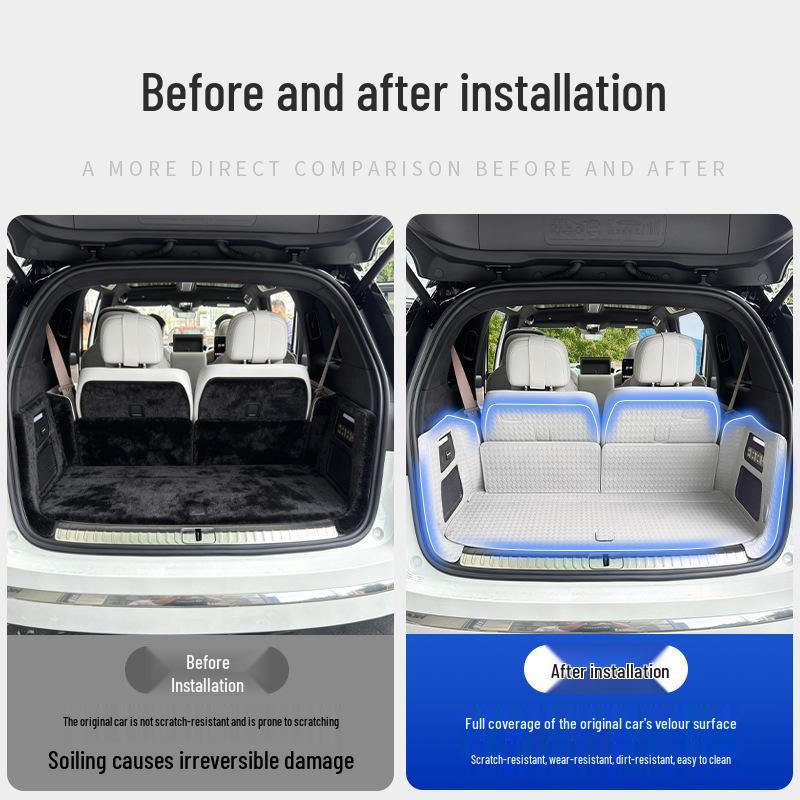 Full Coverage Trunk Mat for 26 NIO ES9 Models: Seat Back & Tail Box Interior Accessory