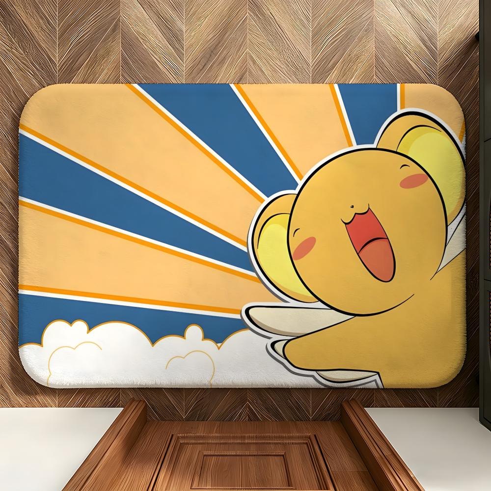 Anime M-Magical S-Sakura Floor Mat Soft Flannel Floor Mat Suitable for Entryways, Living Rooms, Bedrooms, and Bathrooms