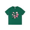 Guochao American pure cotton short-sleeved t-shirt women's new design sense niche loose large size fat mm cartoon top