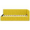 L Shaped Bed Frame with Headboard Yellow 90 Cm X 200 Cm Velvet