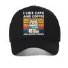 I Like Cats and Coffee Street Men Women baseball cap Fashion Hip Hop Streetwear mesh caps adjustable Breathable snapback hats