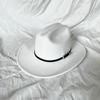 Nuovo Cappello da Cowboy Western Vintage per Uomo Gentleman Donna Jazz Cowgirl con Pelle a Falda Larga Cloche Cappelli Sombrero Hombre