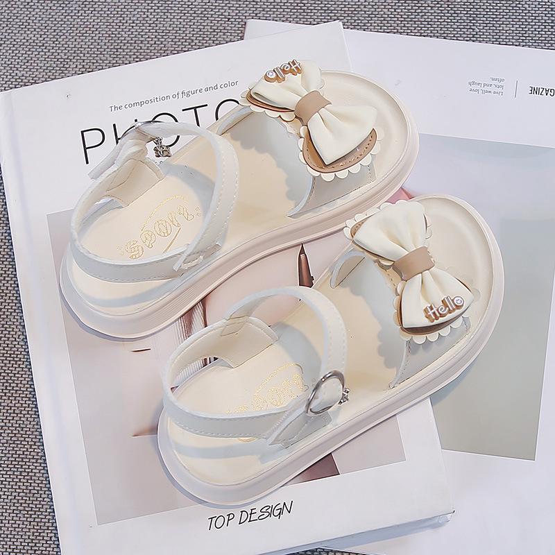 2026 Summer Girls  Non-Slip Bow Sandals - Soft Sole, Versatile Princess Shoes for Beach & Fashion 29