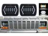 7-inch Dragon Board Headlights for JEEP Wrangler & Harley Motorcycles