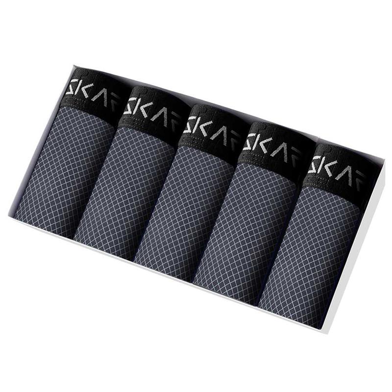 5PCs Pack 2025 Men Panties New Print Underwear Man Brand Boxer And Underpants For Homme Luxury Set Sex Polyester Shorts Slip