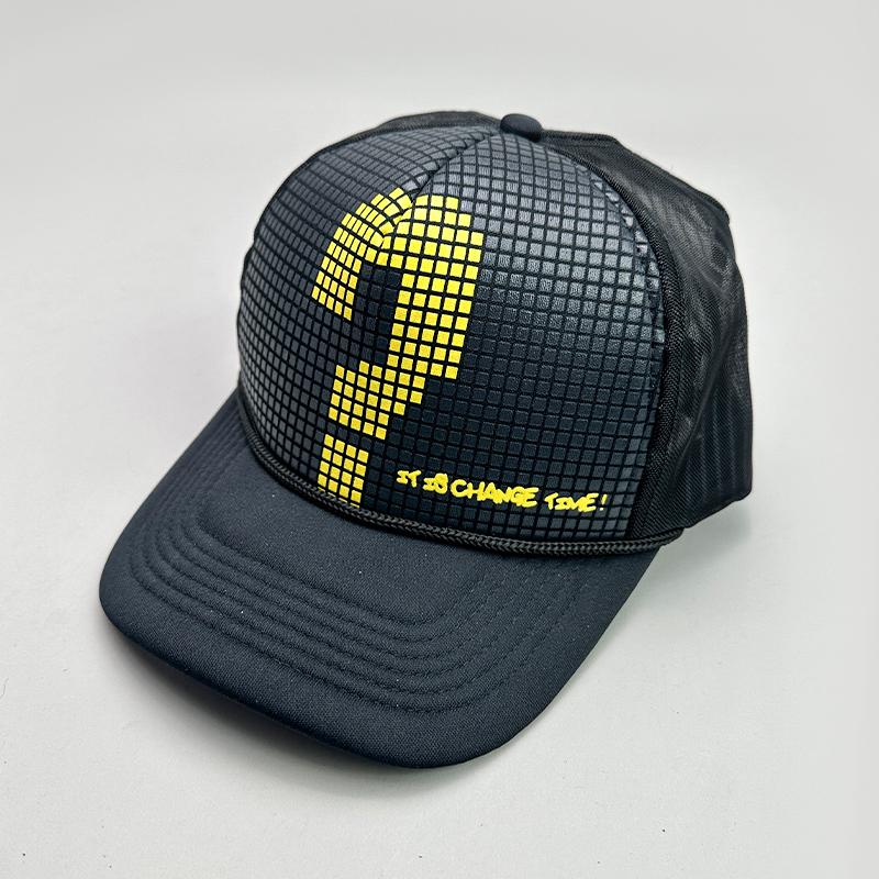

Street Question Letter Trucker Print Half Mesh Caps Personal Skateboard Breathable Men Women Versatile Fashion Baseball Hats 52-60cm