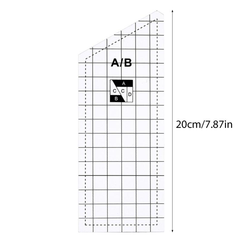 3/4/5Pcs Acrylic Quilting Rulers for Accurate Sewing and Fabric Cutting Measuring Quilting Patchwork Ruler Sewing Tool