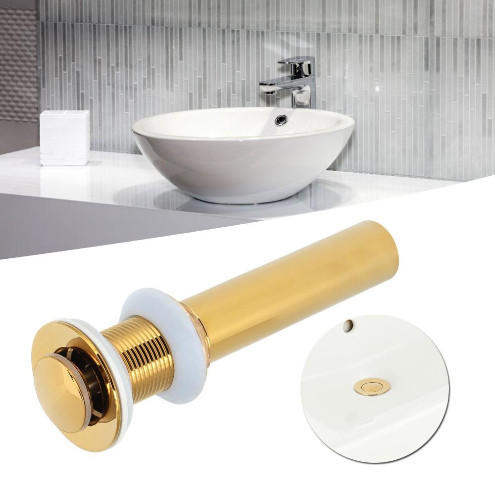 Gold Sink Drain Push Bounce Drain Stopper Anti Clog Basin Drain Stopper Wash Basin