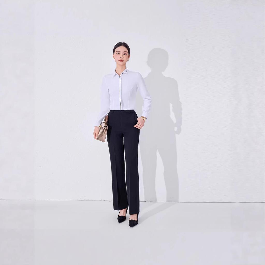 2026 Women's Formal Long Sleeve White Shirt – Spring Workwear Design