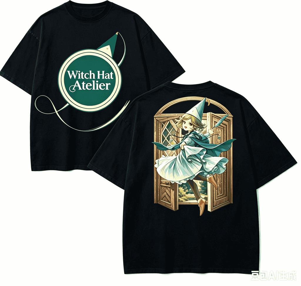 Witch Hat Atelier Anime Lover T-shirt Harajuku Cotton New Model High Street Retro Oversized Uni