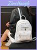 Cute Bear Backpack For Girls And Women Pu Cartoon Printed Daypack For School And Casual Use