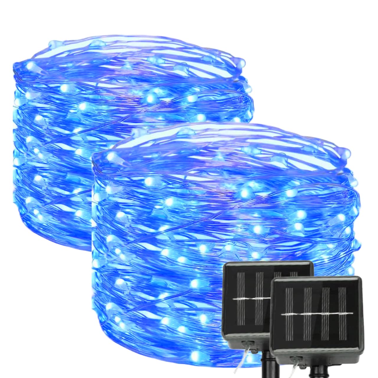 

Waterproof LED String Lights x 2 x 100 200 LED Fairy String 10m x 8 Waterproof and Perfect for Christmas New and Christmas Decorations x Solar-Powered