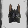 Fashion Punk Doberman Dog Ears Baseball Caps Adjustable PU Leather Rivet Hats y2k Spice Girl Sunshade Hip Hop Hats For Man Women