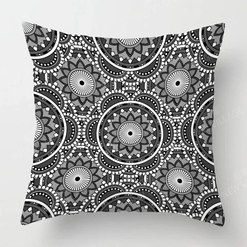 Fall Home Decor Autumn Living Room Throw Pillow Cover Sofa Boho Cushion Cover Mandala