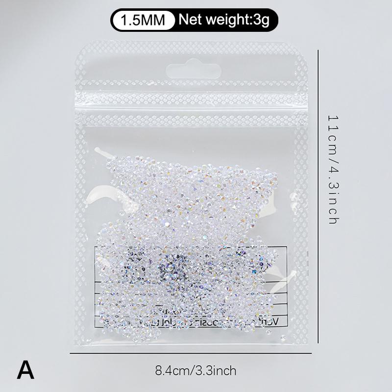 

1.5Mm Clear Ab Gold 3D Flatback Stone Jewelry Gems Nail Art Decorations Shoes And Dancing Decor Manicure