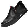 Men's leather shoes 2025 spring breathable trend casual shoes fashion business dress men's middle-aged large size shoes casual men's shoes