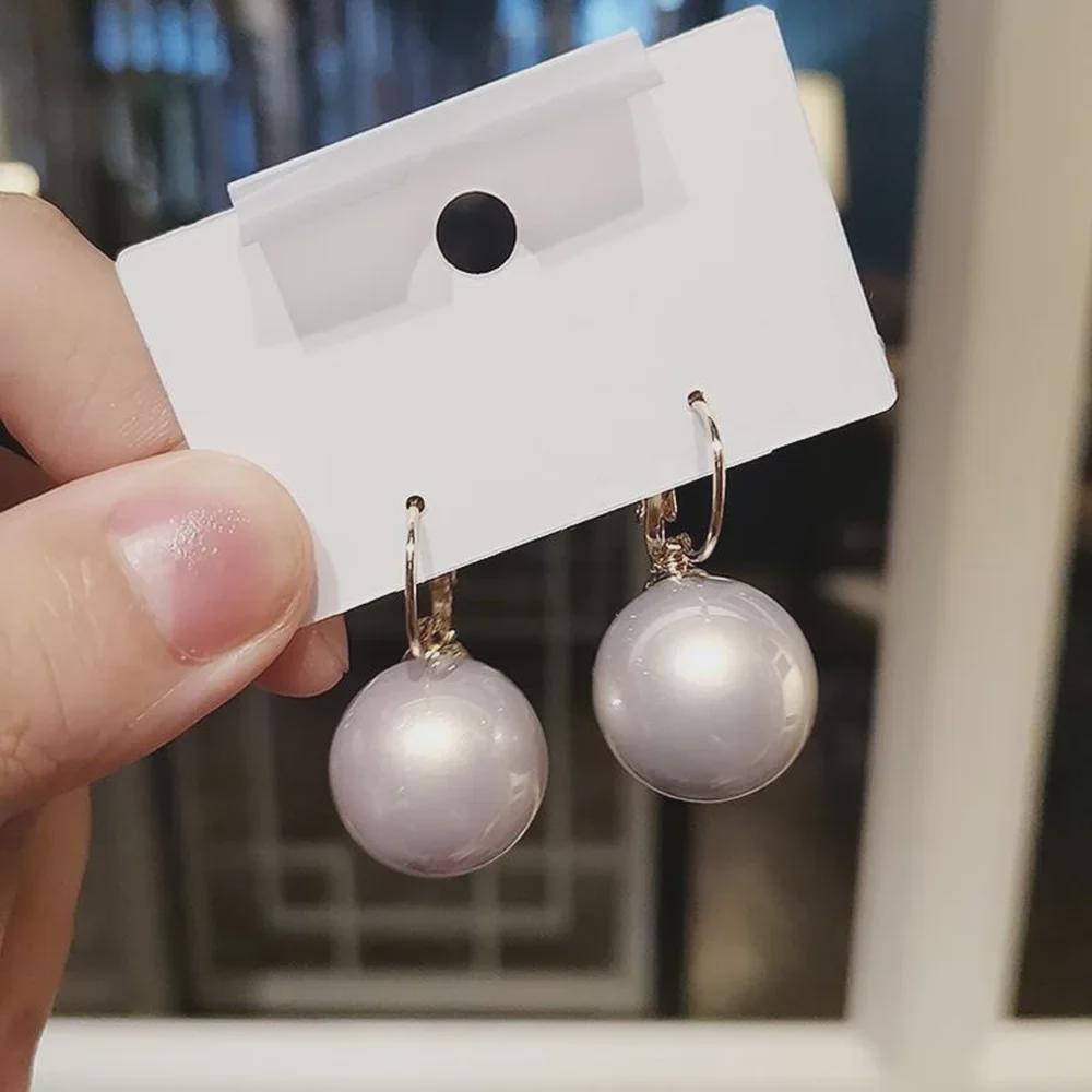 Trendy 2022 Pearl Bead Ear Buckle Earrings for Female Students - Korean Style